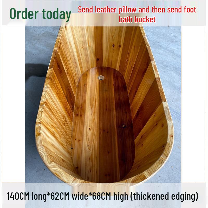 Wooden Adult Bathtub Bucket – Full Body Steaming Shower Basin