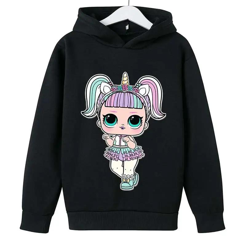 4-14 Ετών Παιδικά Βαμβακερά lolsurprise Φούτερ με Κουκούλα Χαριτωμένο Φούτερ Μακρυμάνικο Παιδικά Ρούχα Αγόρια/Κορίτσια Cool Χαριτωμένα Παιδικά Μπλουζάκια