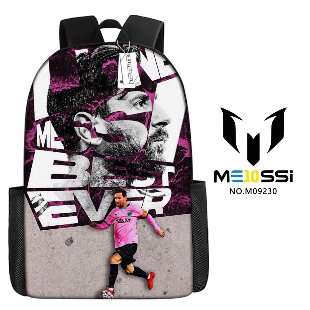 Football Schoolbag Surrounding Primary And Secondary School Students Backpack Miami International Player Backpack Single-Layer Bag