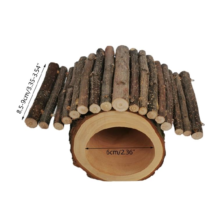 Kleines Hamsterversteck Holz Kletterhaus Röhrenhütte Sicher für Kleintiere
