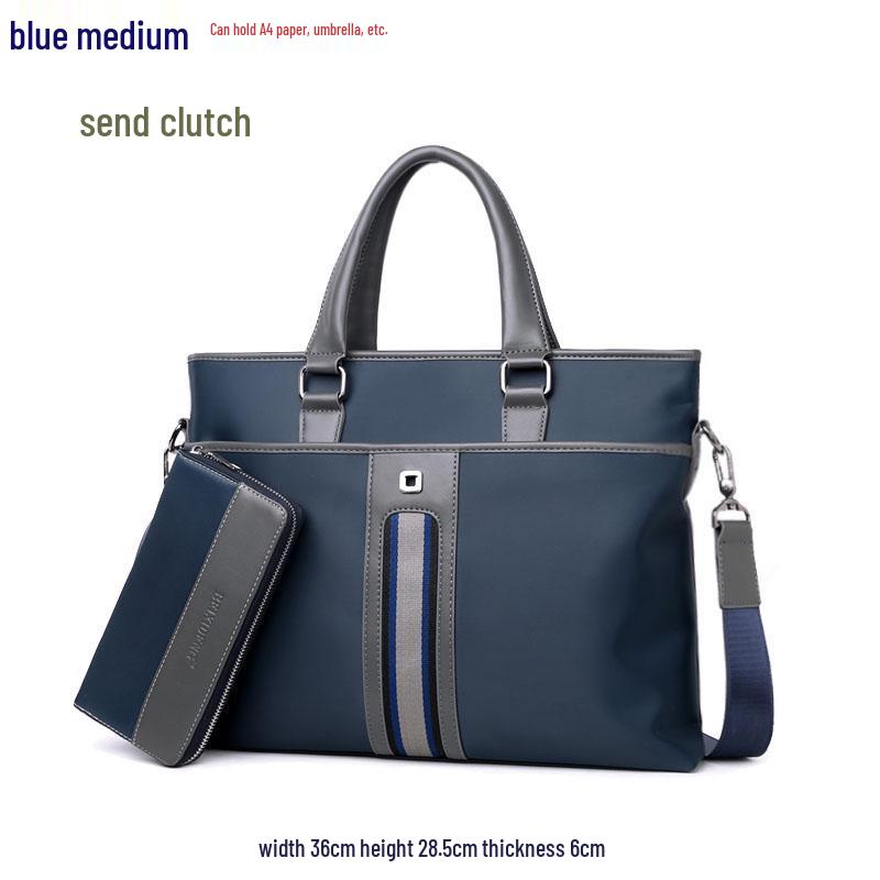 Men's Oxford Cloth Business Casual Crossbody Bag - Korean Style Canvas Briefcase and Shoulder Bag.