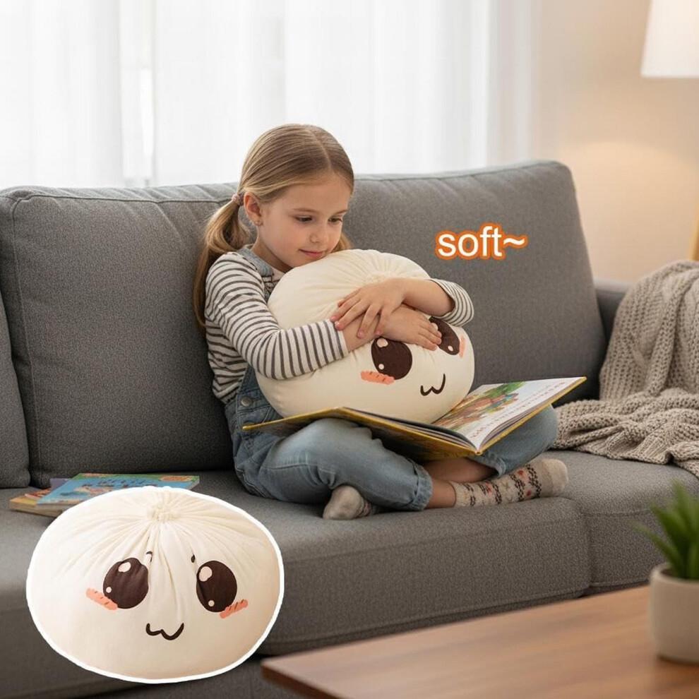 Giant Dumpling Squish Ball Toy, 20cm White Soft Sensory Squeeze Dough Bun – Compatible with Stress Relief & Decompression