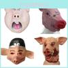 Маска Свині Мультяшна Латексна Комічна Хелловінська Реквізит Для Косплею Та Вечірки