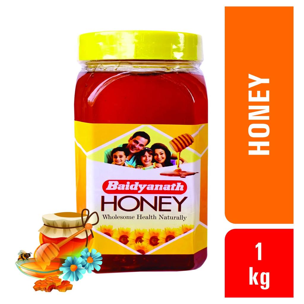 Baidyanath Asli Ayurved Honey 1Kg Pack Of 1 Natural Sweetener For Energy, Skin, Immunity, Weight Management