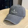 American Retro Washed Letter Embroidered Baseball Cap Children Versatile Couple Wide Brim Show Face Small Sun Protection Casual