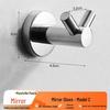 Gunmetal Grey Punch-Free 304 Stainless Steel Wall-Mounted Coat and Hat Hook