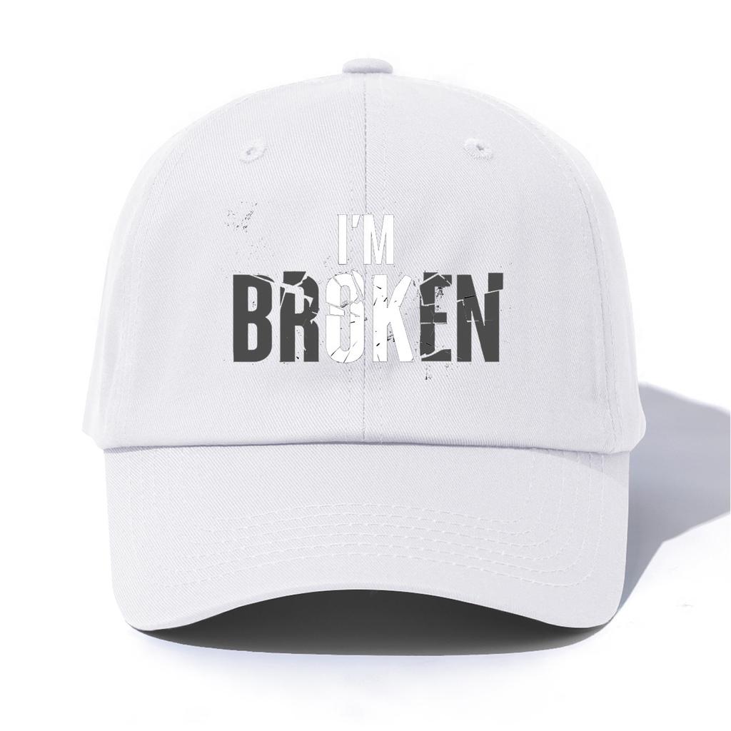 1pc IM OK Print Baseball Cap for AdultsMinimalist Retro Style Casual Soft Adjustable Dad HatPerfect As Gift