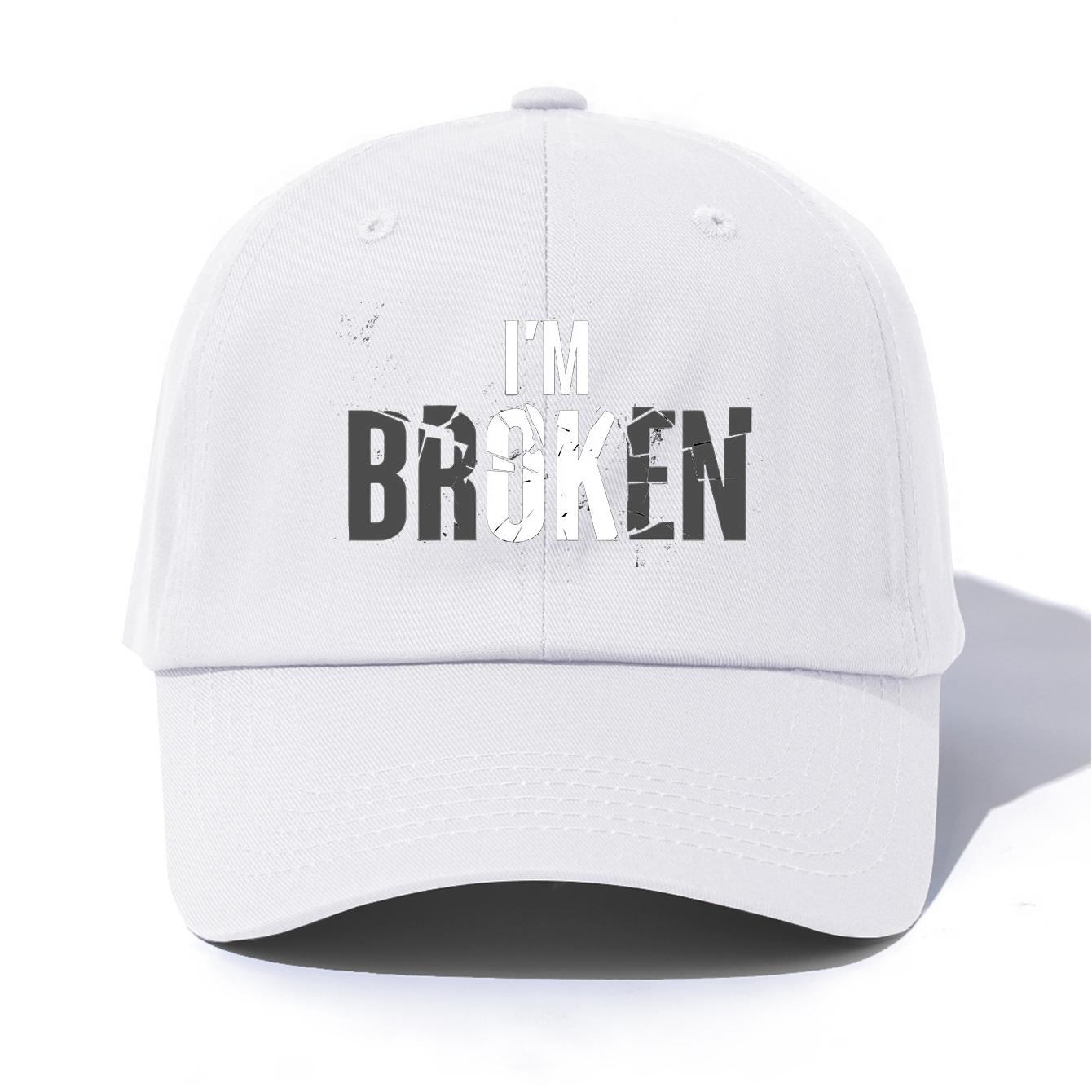 

1pc IM OK Print Baseball Cap for AdultsMinimalist Retro Style Casual Soft Adjustable Dad HatPerfect As Gift