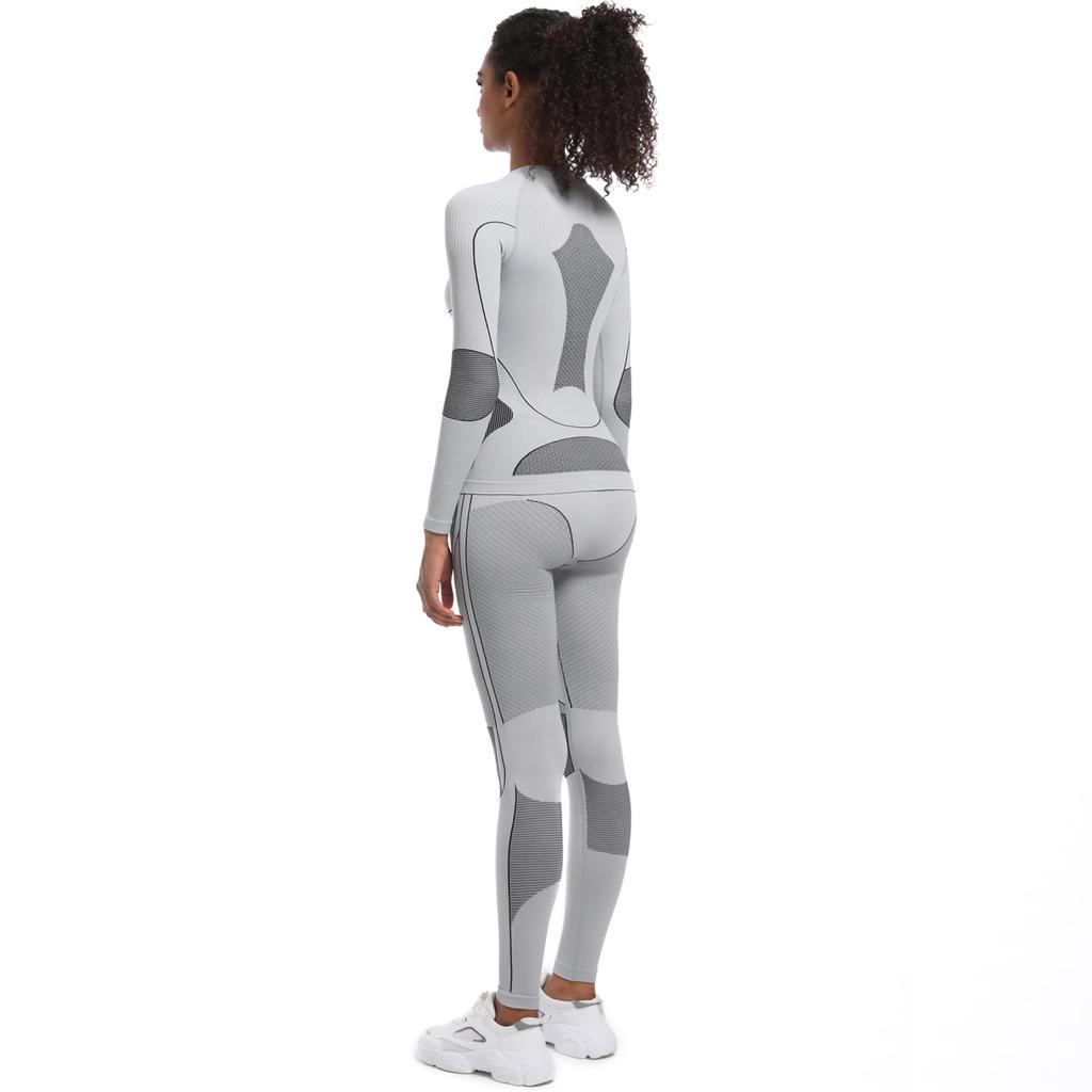 Women Girl Skiing Underwear Set Fitness Workout Thermal Gym Ski Snowboarding Sport Running Yoga Exercise Suit Long Johns 01