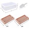 Spherical Ice Cube Tray with Lid for Ice Hockey - Makes 33 Cubes