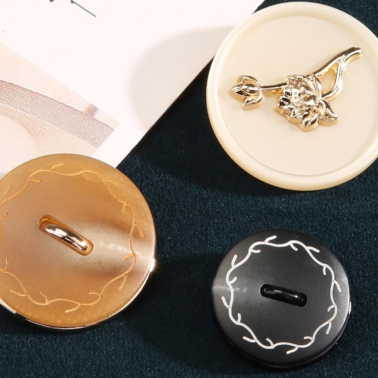 10Pcs High-End Suit Buttons Versatile Men'S And Women'S Clothes Jacket Coat Pattern Buttons Round Top Sweater Button Accessories
