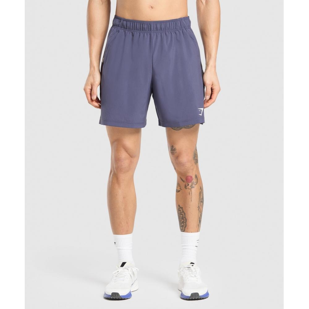Gymshark Sport  7  Shorts Weighted Purple Black A1b3l Pb9k