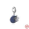 New Blue Fish Dangle Dolphin Whale Shell Starfish Squid Ocean Charm Copperbead Fit Original Bracelet Diy Jewelry