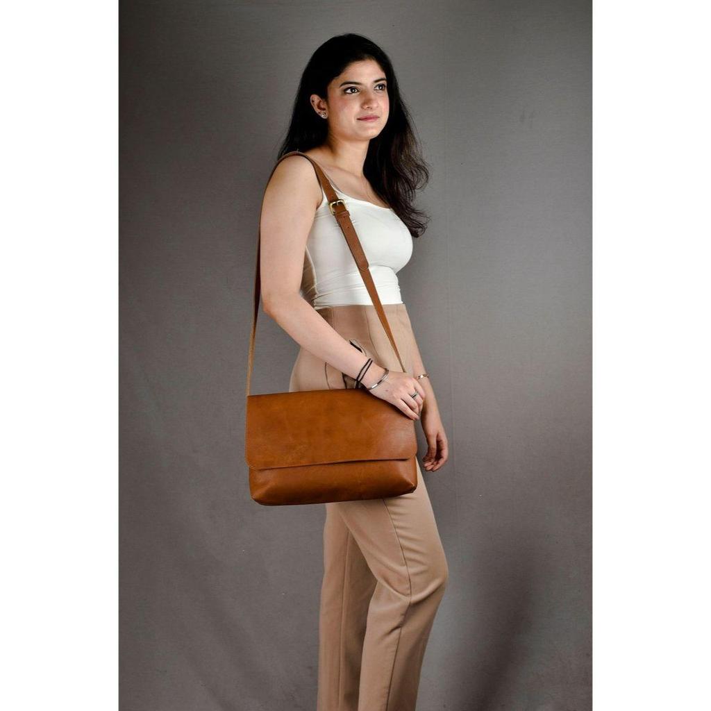 Leather Crossbody Bags for Women Large Crossbody Bag Medium Leather Purse Anniversary Gift for Her Brown Shoulder Bag  Bag Woman