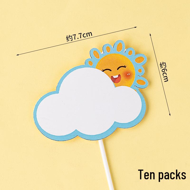 Writable Birthday Cake Decoration Bow with Blessings Card