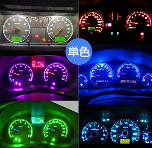 T5 LED Purple Meter Bulb/Panel Bulb/Air Conditioner Bulb Diffused 3030SMD 3-Piece High Brightness 12V Car Motorcycle LED Bulb Dashboard Meter Ins