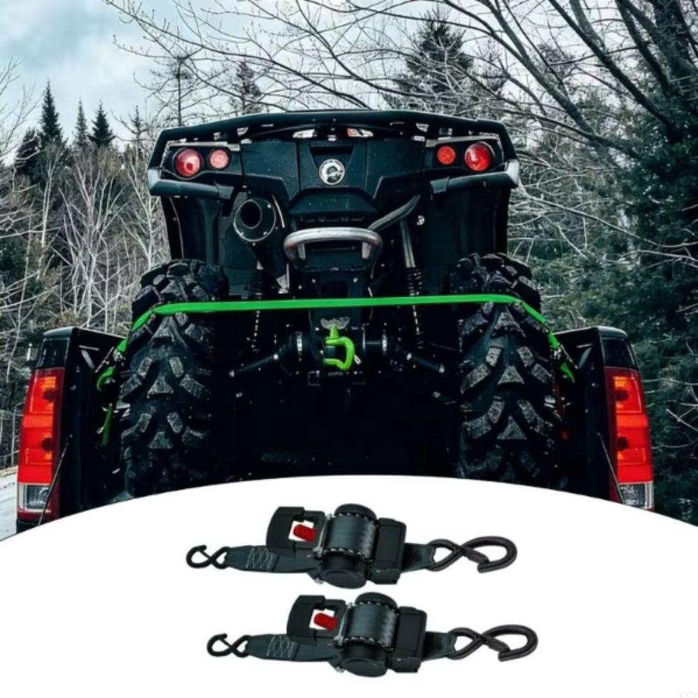 Heavy Duty Tie Down Straps High-Quality Double-Hook Ratchet Tie Down Strap Fast Locking Steel Buckle