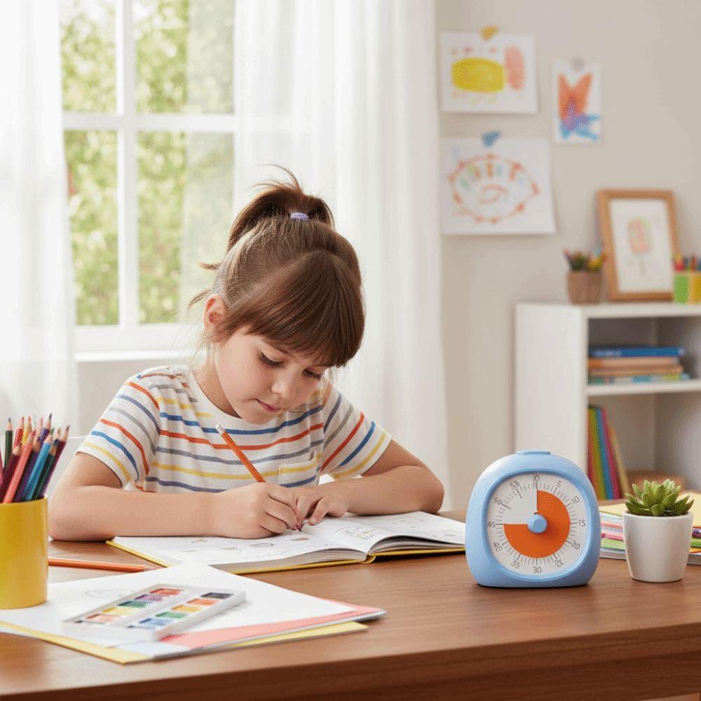 60 Minutes Visual Timer Self-discipline Electronic Children's Timer Reading Room