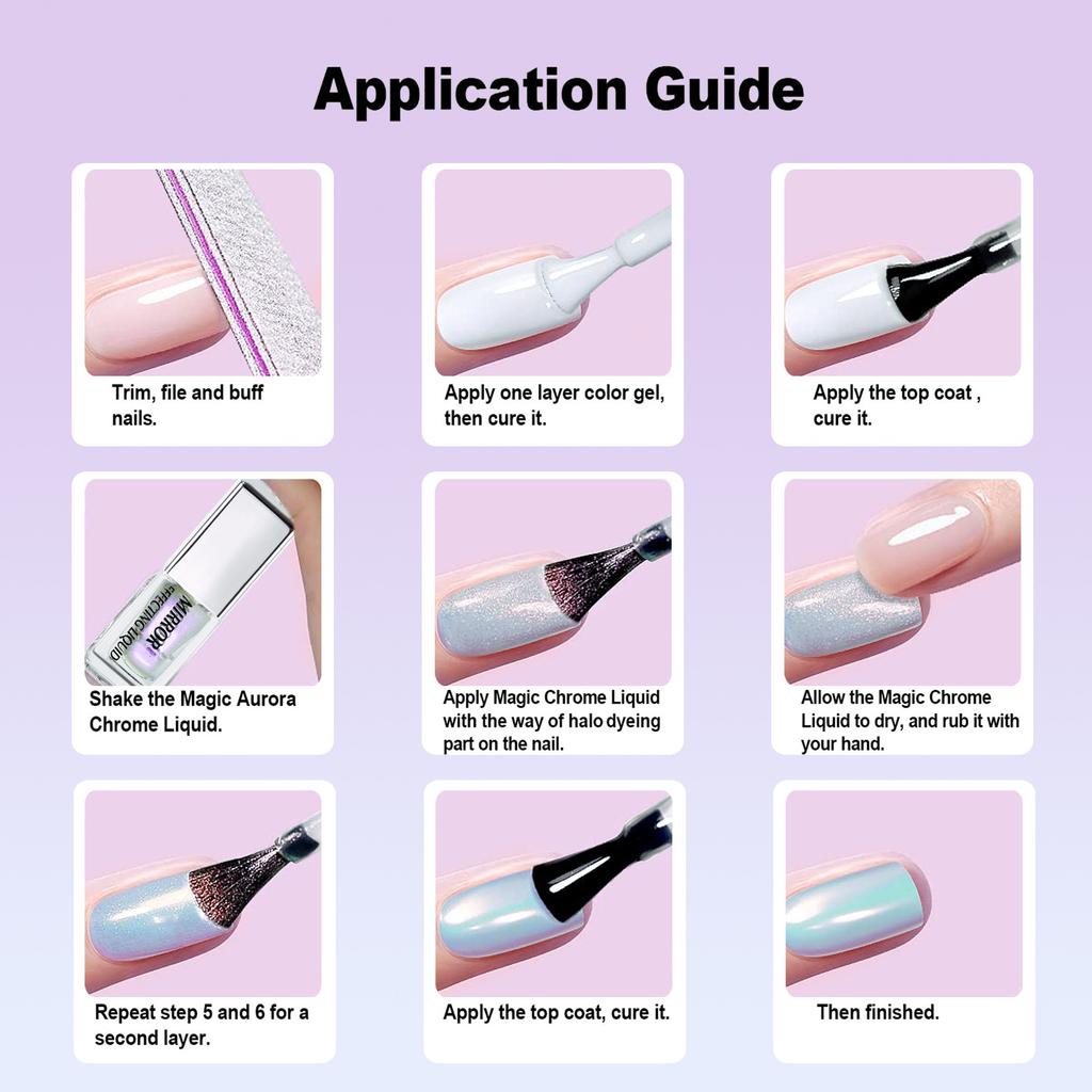 New Nail Art Liquid Magic Mirror Powder Ice Muscle Non-Flying Powder Liquid Mirror Flour Fairy Powder Nail Art Magic Liquid