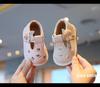 Soft-Soled Non-Slip Baby and Toddler Walking Shoes - Spring/Autumn Style Princess Squeaky Leather Shoes with Magic Tape for Girls.