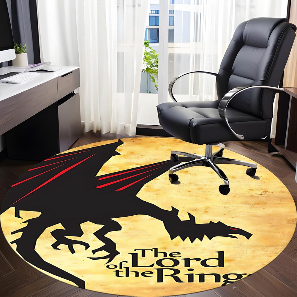 1pc The Lord of the Rings Office Round Area Rug, Under Office Chairs Bedroom Living Room Home Decor  A1022190