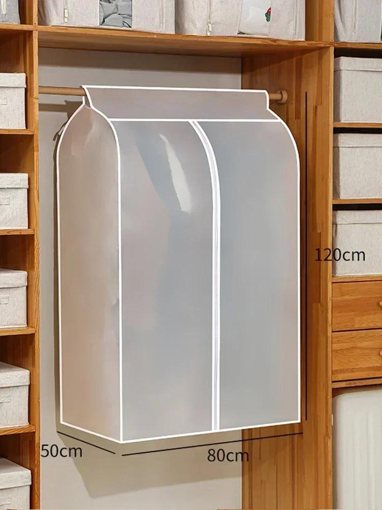 Transparent Clothes Hanging Dust Cover Dress Suit Coat Storage Bag Case Organizer Wardrobe Dress Clothing Hanging Dust Proof Bag