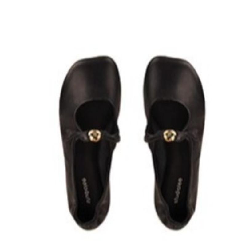 Anti-slip Shoes with Soft Leather Soles and Flat Bottom, Single Shoe Design