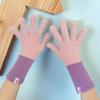 New cashmere gloves for women's winter new cashmere warm thickened cold-proof finger wool gloves tide