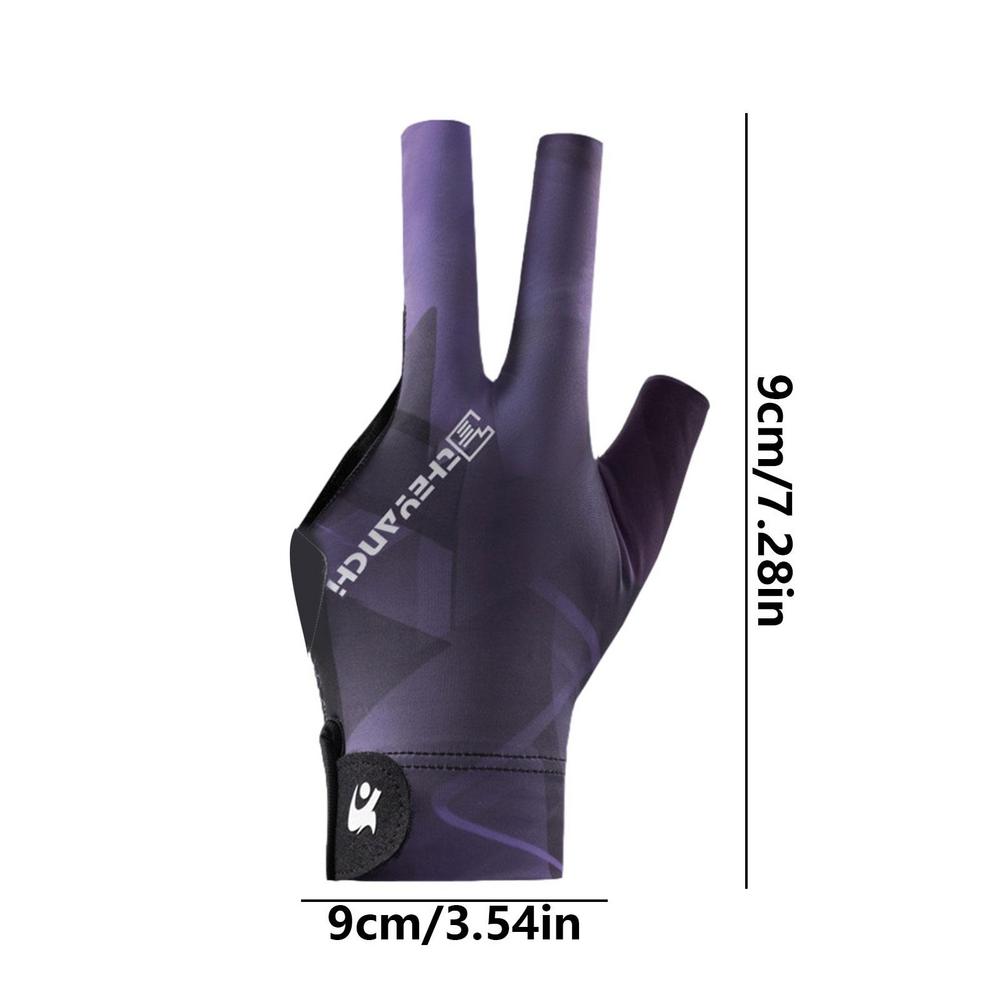 Light Billiard Gloves Non-slip Breathable Left Three-Finger Leaking Finger Active Gloves for Men and Women Billiard Accessory