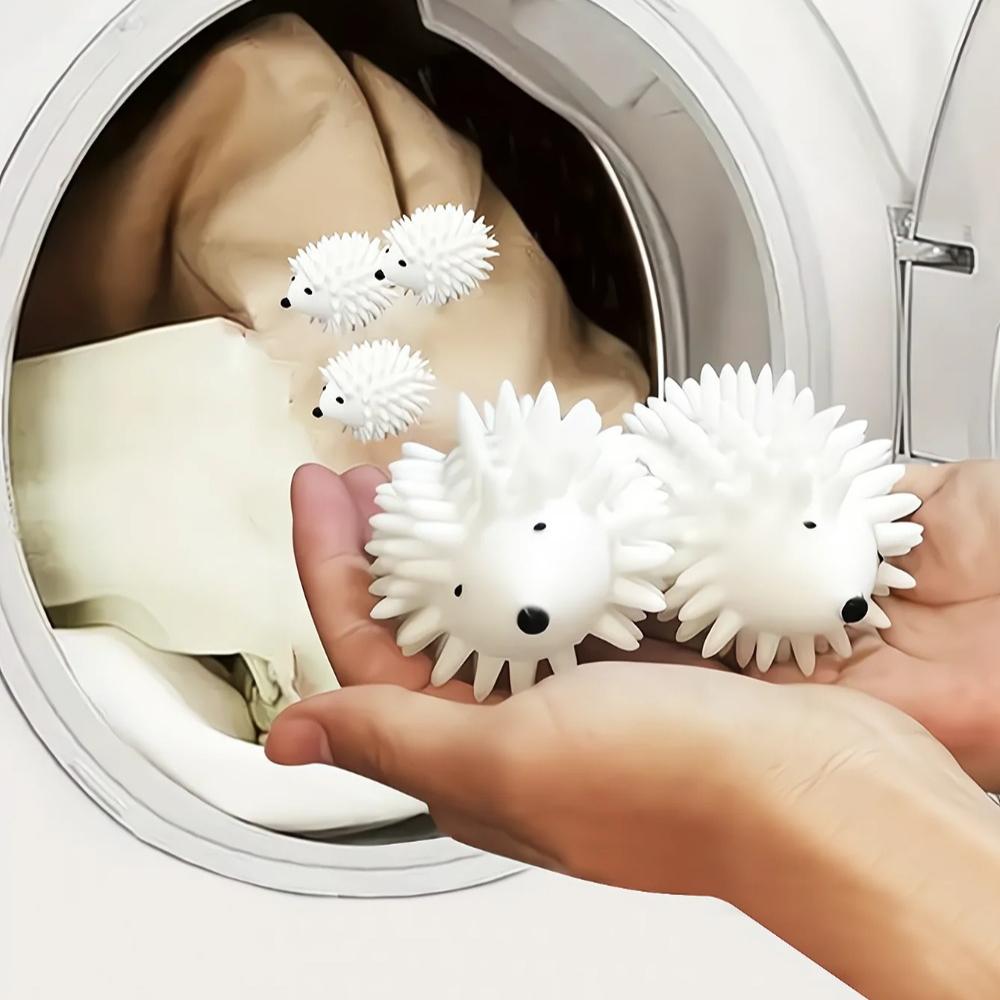 Palla per Bucato Riccio Bianco Rimuovi Macchie Anti-Groviglio Magica Lavaggio Pulizia Intreccio Vestiti Lavatrici Universali