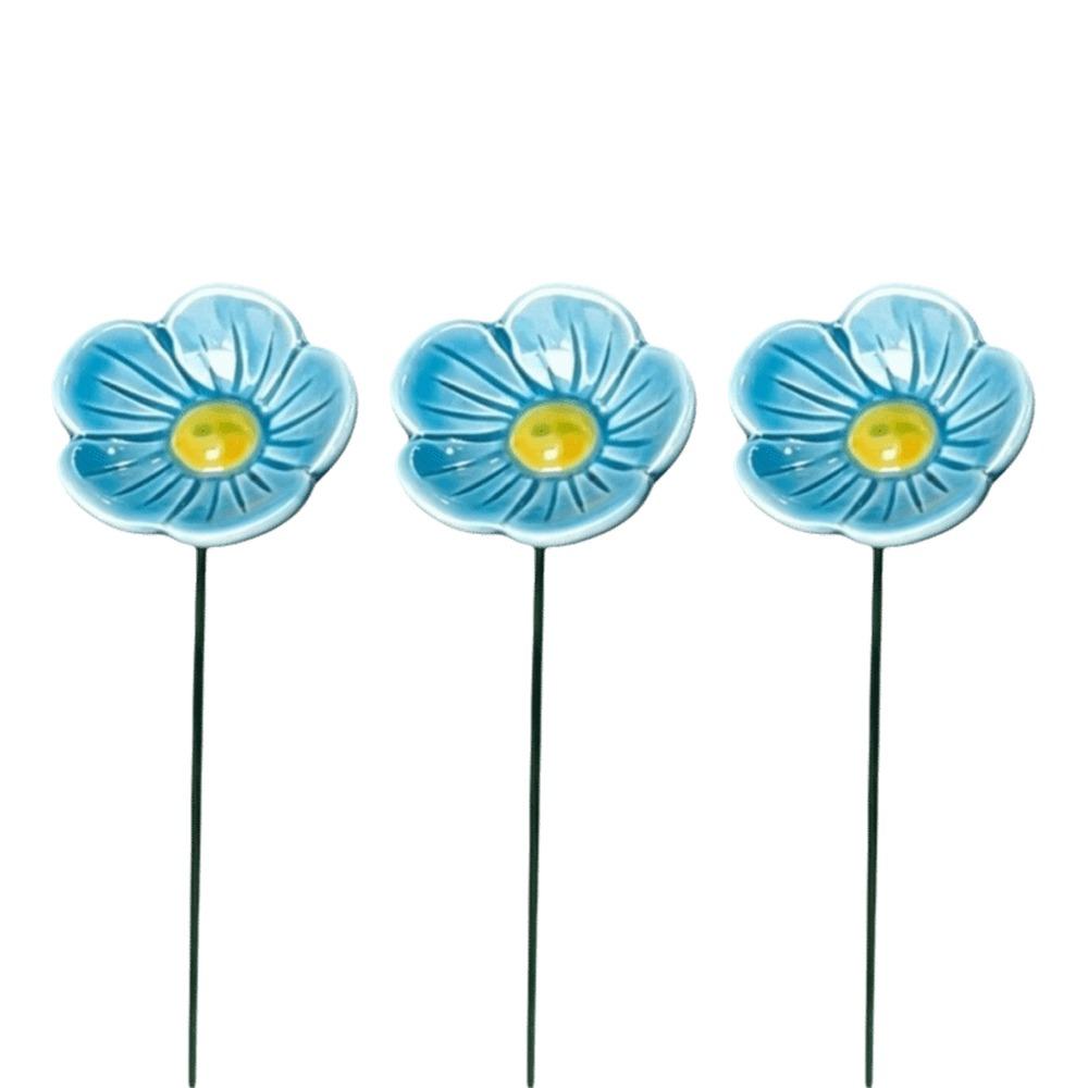 3pcs Ceramic Bee Butterfly Water Dispenser Bee Watering Station Wedding Decoration синий