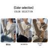 Women's Loose Casual Merino Wool Round Neck Sweater - Solid Color Wavy Pattern (Autumn/Winter Collection)