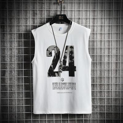 Sommer männer Casual Sport Weste Lose Trend Ärmelloses T-shirt Kleidung Unterhemd Weste Bodenbildung Shirt