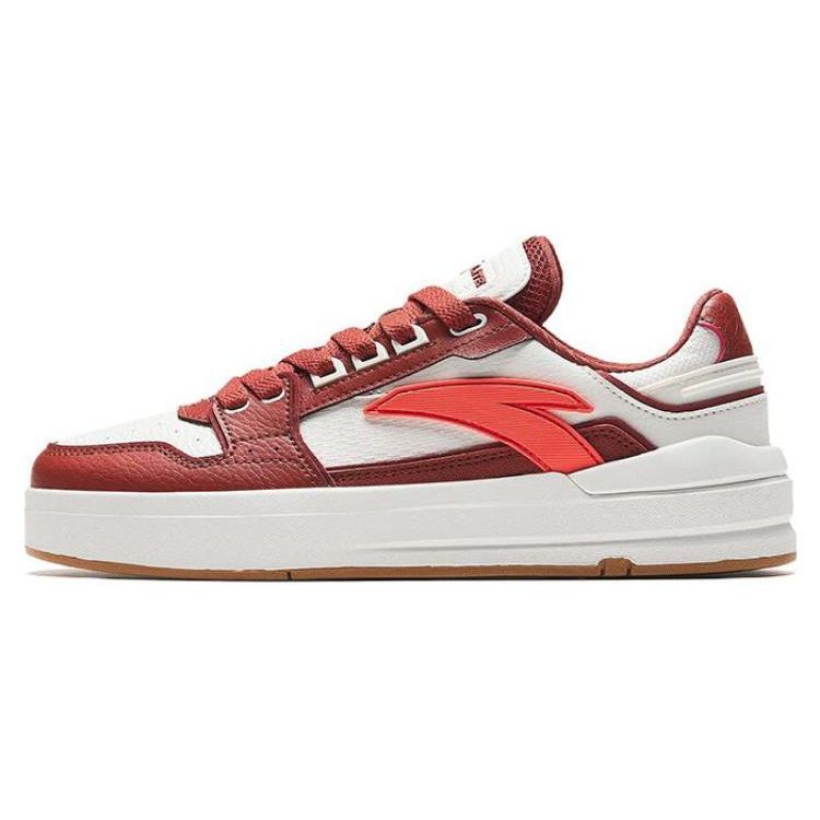 

Кроссовки для скейтбординга Anta Street Fun Lite с нескользящей амортизацией и низким верхом, женские, красные, белые 122338071-7 36