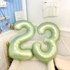 Mint Green Large Number Foil Balloon for Kids' Birthday Party Decor