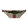Gucci Ophidia Double G Classic Canvas Design Coated Fabric Waist Bag Large Men Waist Bag Beige Dark-Brown 839104-FAEOF-9745