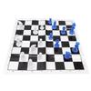 International Chess Set Wearproof International Chess Pieces Board Set with Storage Iron Box for Family Party Travel