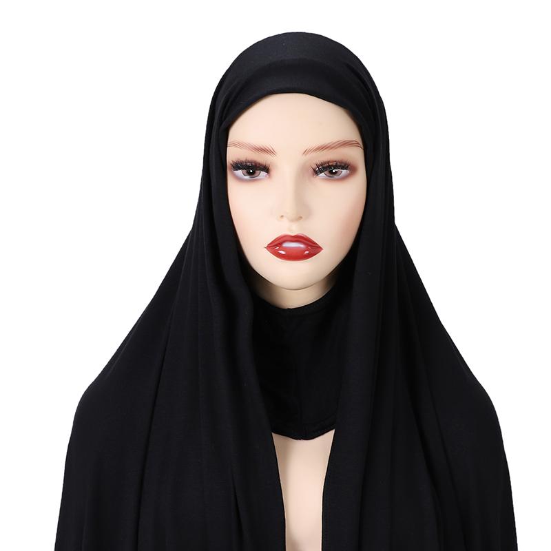 Full Cover Inner Muslim Jersey Hijab Instant Scarf Islamic Cap Head Wear Caps Underscarf Bone Bonnet Headcover Shawls
