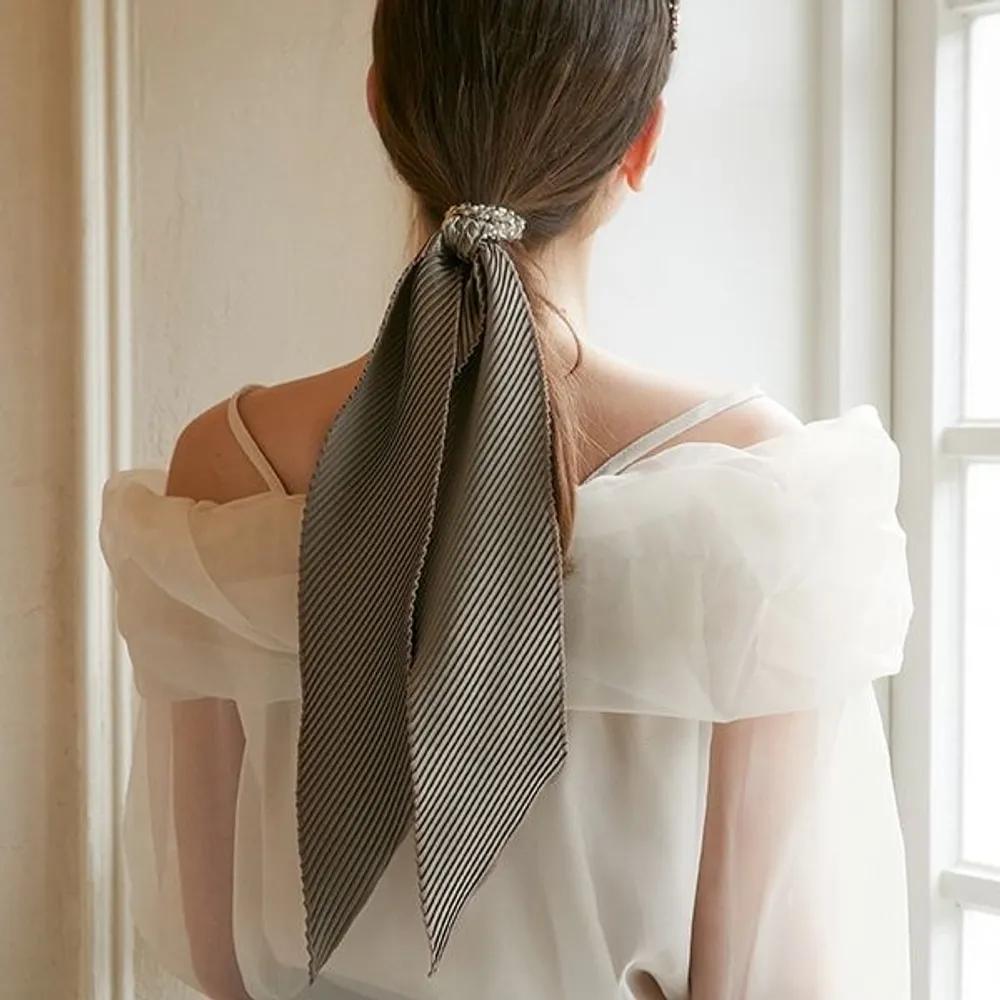 Scarf Bead Ponytail JP-24-465S Khaki