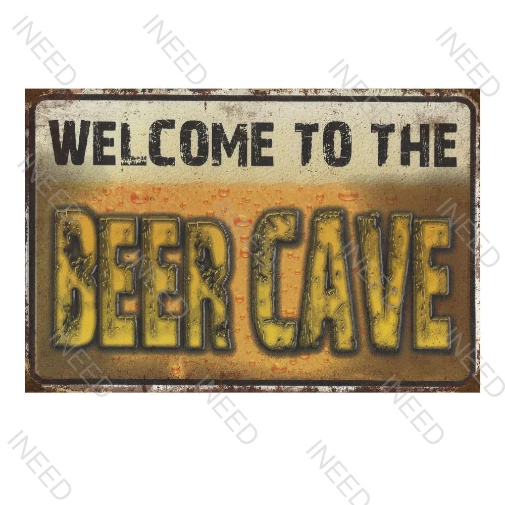 INEED Funny Beer Sign Plaque Vintage Metal Tin Signs for Home Man Cave Bar Decor Beer Lover Restaurant Kitchen Art Wall Decor