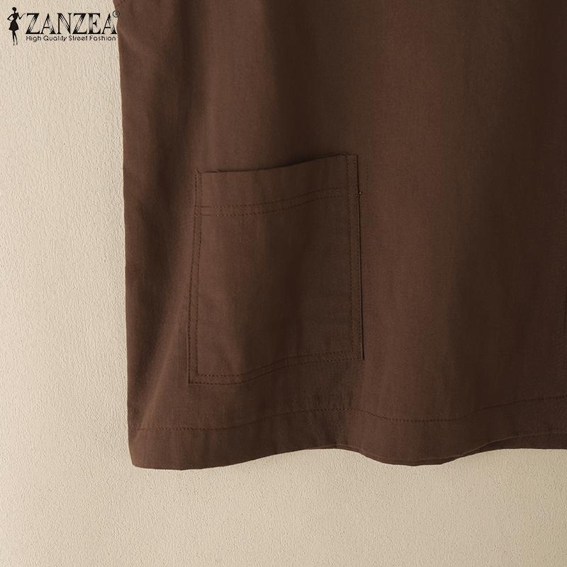 ZANZEA Women Casual Round Neck Summer Sleeveless Tank Tops