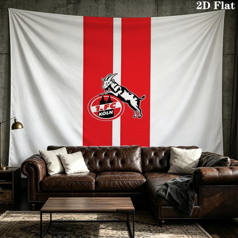 1. FC Köln Bedruckte Wandteppich – Wandbehang für Schlafzimmer, Wohnheime und Heimdekoration