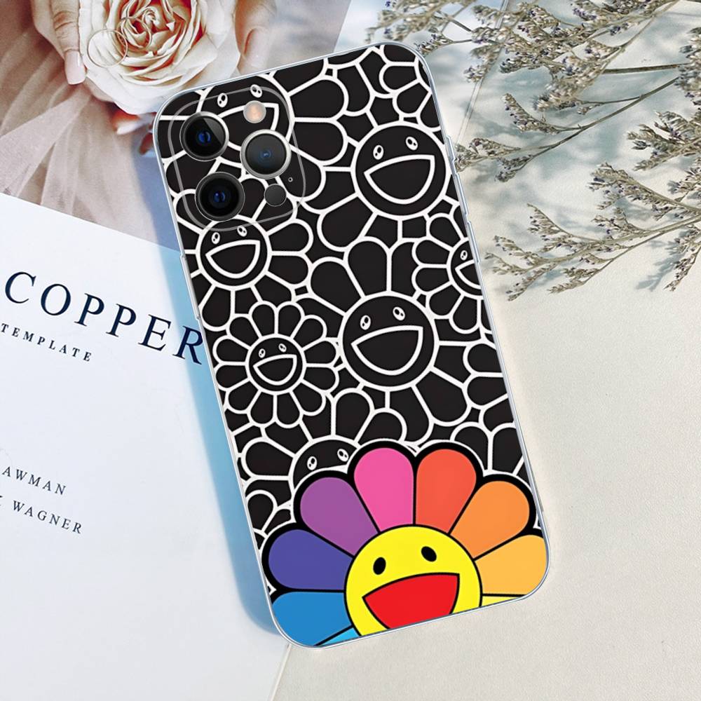Art Japanese M-Murakami Artisti T-Takash TPU Silicone Case For IPhone 11 12 13 14 15 16 17 Pro Max Shockproof Clear Back Cover