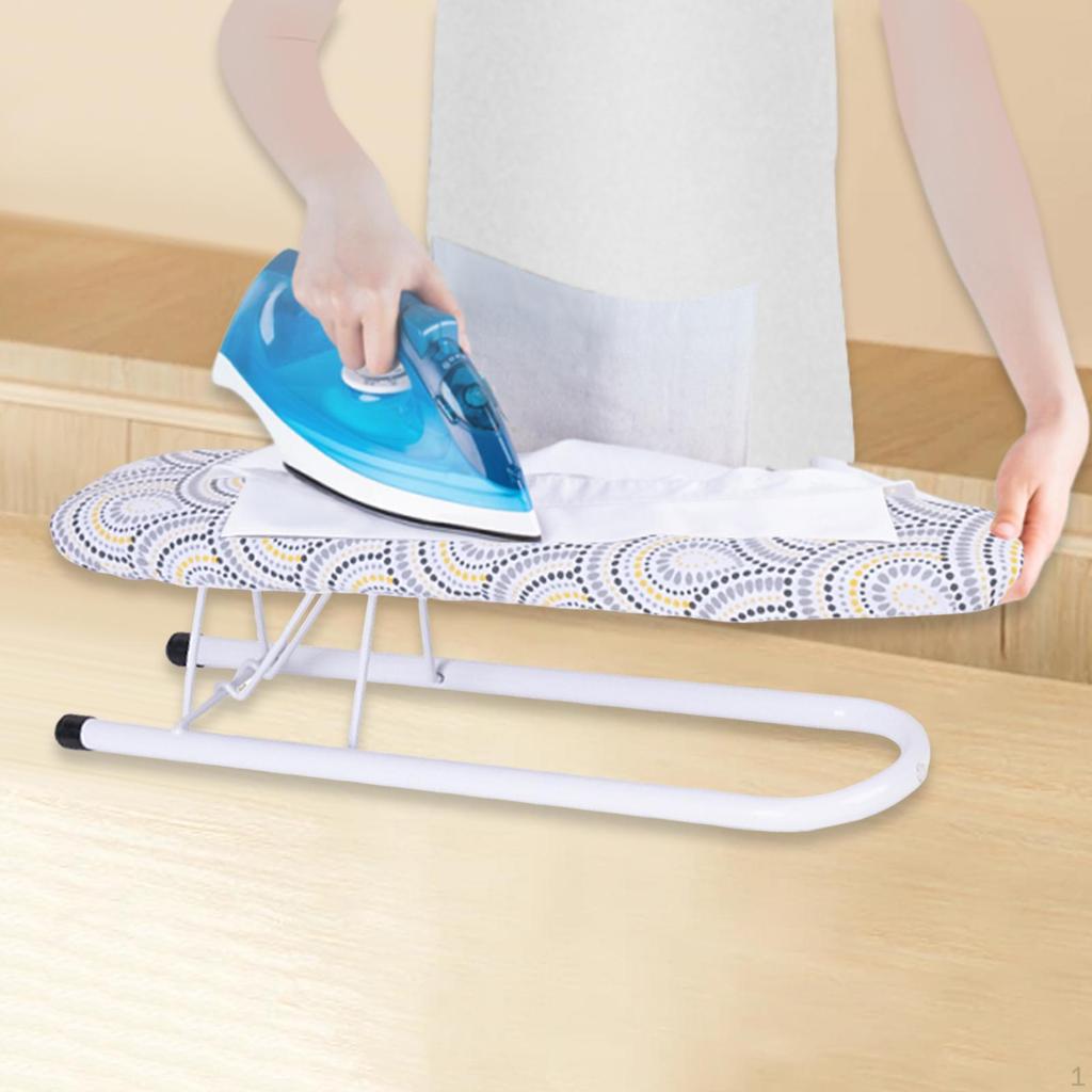 Foldable Ironing Board Portable Compact Stable Tabletop Space Saving