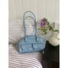 New Bag Women's Niche Retro Single Shoulder Portable Underarm Bag Oil Wax Leather Bag Double Bag Casual
