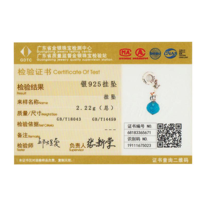 Bamoer Real 925 Sterling Silver Christmas Deer Lovely Elk Pendant Blue Crystal Charms Fit Bracelets