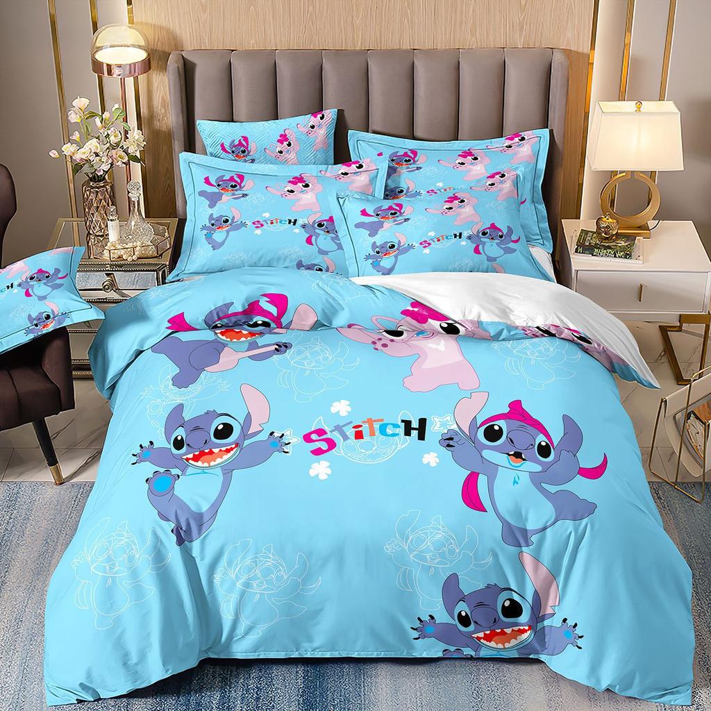 Digital Printing Three-Piece Cute Cartoon Quilt Cover 3D Bed Kit