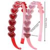 Sprankelende Hartvormige Strass Hoofdband Schattig Valentijnsdag Thema Haaraccessoire Voor Leuke Haardracht Perfect Cadeau Voor Vrouwen