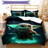 3pcs Yoda Bedding Set Duvet Cover Closure Includes 1 Duvet Cover & 2 Pillowcases, Soft and Comfortable for All Seasons.