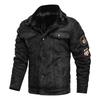 New lapel large size fur integrated men's jacket fleece thickened stand-up collar locomotive jacket